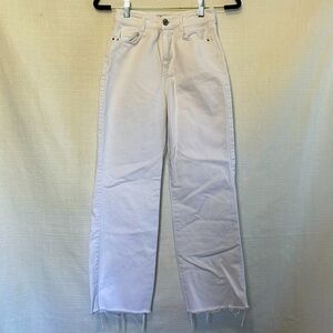 ZARA women’s size 0 white wide leg and high waisted jeans